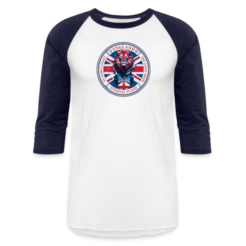 England Lion Emblem T Shirt, Flag Pride Gift - Unisex Baseball T-Shirt