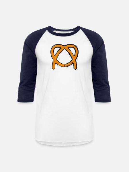 Pretzel - Unisex Baseball T-Shirt - white/navy