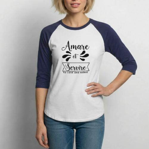 Amare et Servire - Unisex Baseball T-Shirt