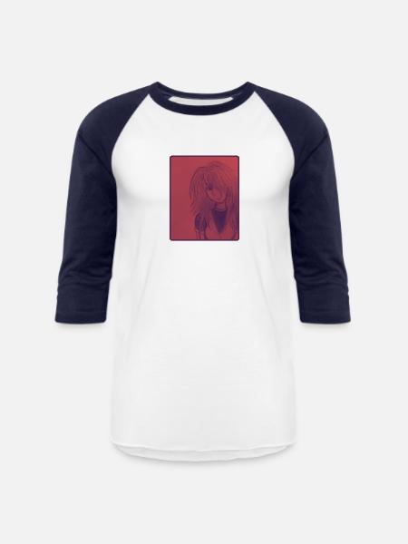 bloodmoon - Unisex Baseball T-Shirt - white/navy