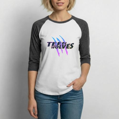 Teen Wolves Logo - Unisex Baseball T-Shirt