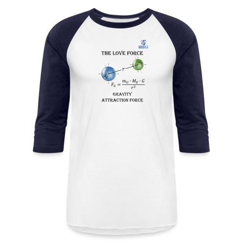 Newton Gravity MuMeG with UBWise logo - Unisex Baseball T-Shirt
