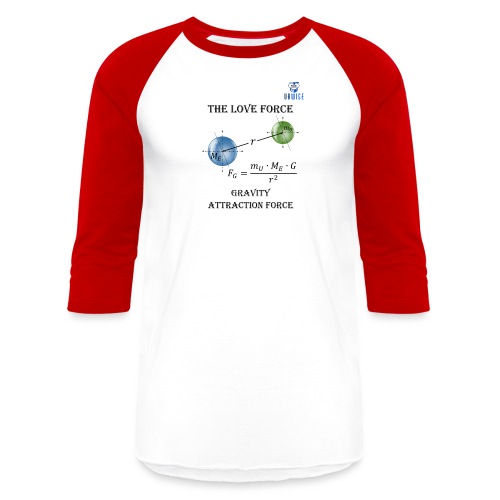 Newton Gravity MuMeG with UBWise logo - Unisex Baseball T-Shirt