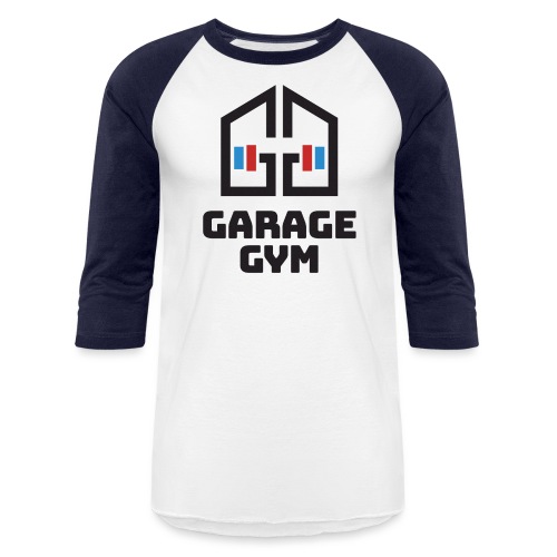 Garage Gym - Black Logo - Unisex Baseball T-Shirt
