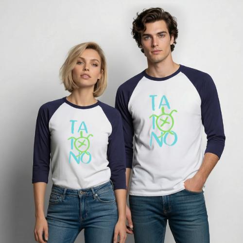 Taino Turtle - Unisex Baseball T-Shirt