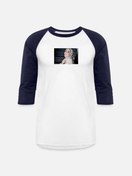 Selfi yamma - Unisex Baseball T-Shirt - white/navy