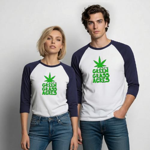 GreenGrassAcres Logo - Unisex Baseball T-Shirt