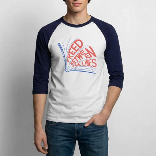 Freed Between the Lines - Unisex Baseball T-Shirt