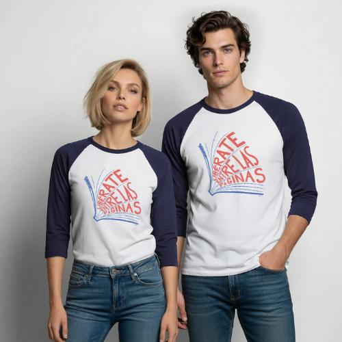 Freed Between the Lines (Spanish) - Unisex Baseball T-Shirt