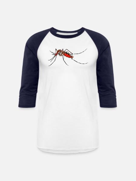 mosquito - Unisex Baseball T-Shirt - white/navy