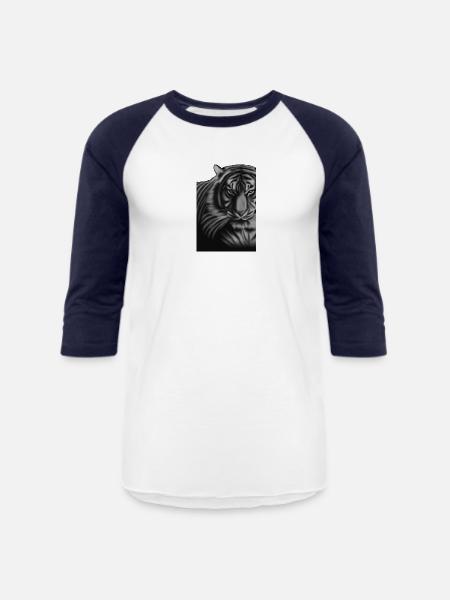 Tiger - Unisex Baseball T-Shirt - white/navy