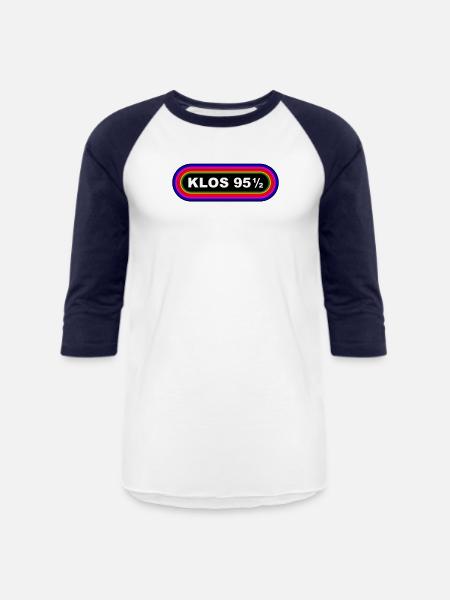 KLOS 95 1/2 RADIO VINTAGE RECREATION - Unisex Baseball T-Shirt - white/navy