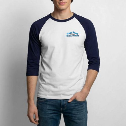 Van Fans Shirt with Bus on Back & Lapel on Front - Unisex Baseball T-Shirt