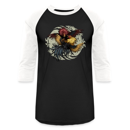Ying Yang Gallos by Rollinlow - Unisex Baseball T-Shirt