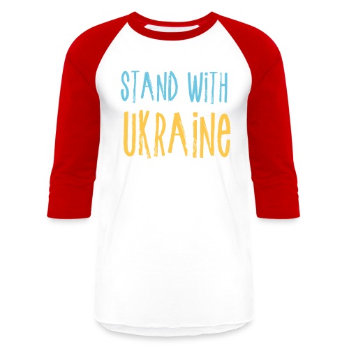 Stand With Ukraine - Unisex Baseball T-Shirt