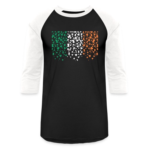 Shamrock Irish Flag - Unisex Baseball T-Shirt