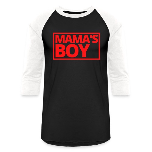 MAMA's Boy (Red Stamp Logo) - Unisex Baseball T-Shirt