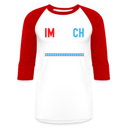 IMPEACH BIDEN, Red White & Blue - Unisex Baseball T-Shirt