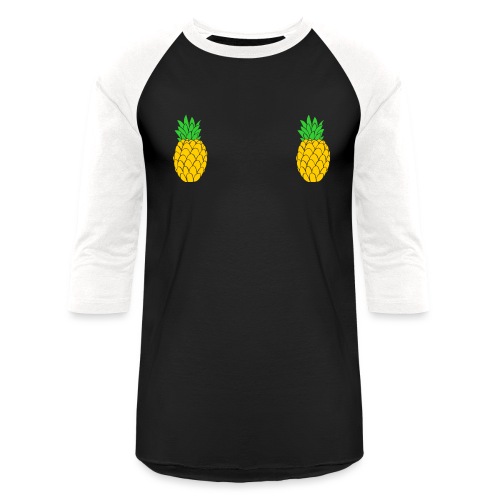 Pineapple nipple shirt - Unisex Baseball T-Shirt