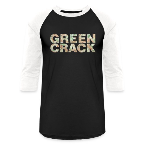 GREEN CRACK.png - Unisex Baseball T-Shirt