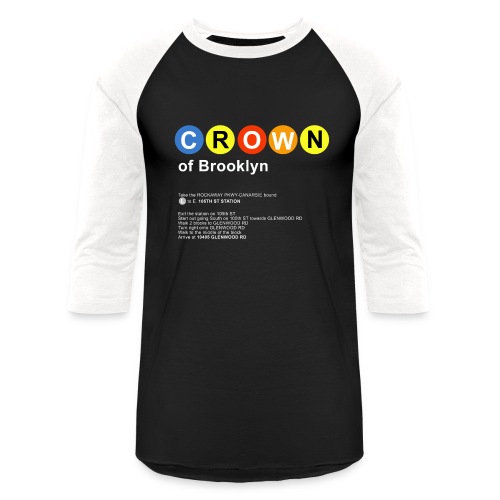 CROWN of Brooklyn Train image - Unisex Baseball T-Shirt