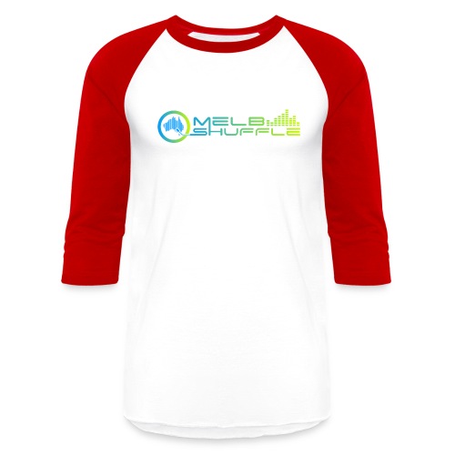 Melbshuffle Gradient Logo - Unisex Baseball T-Shirt