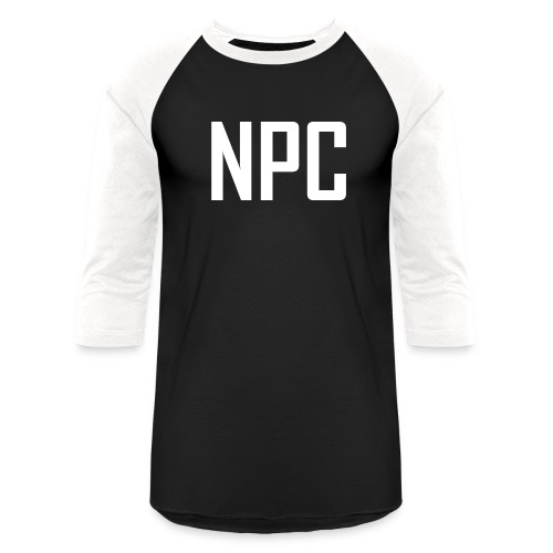 N P C logo in white - Unisex Baseball T-Shirt