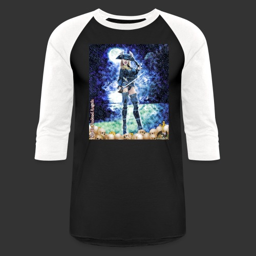 Undead Angel Vampire Pirate Rusila F005-NS - Unisex Baseball T-Shirt