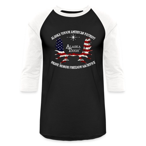 Alaska Tough American Patriot - Unisex Baseball T-Shirt