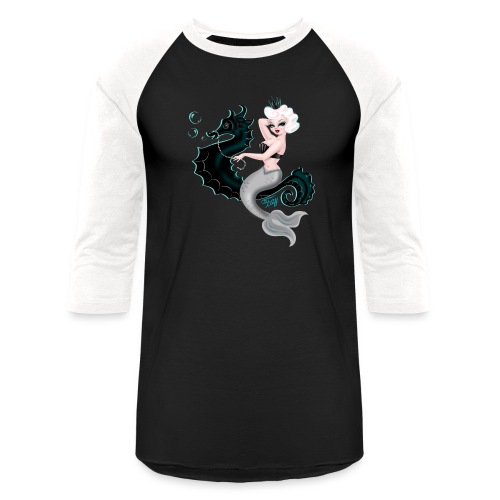 Perlette Vintage Inspired Mermaid - Unisex Baseball T-Shirt