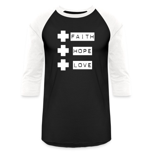 3 crosses , faith hope love - Unisex Baseball T-Shirt