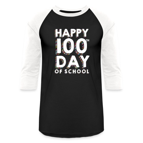 Happy 100th Day of School Sprinkles Teacher Tshirt - Unisex Baseball T-Shirt