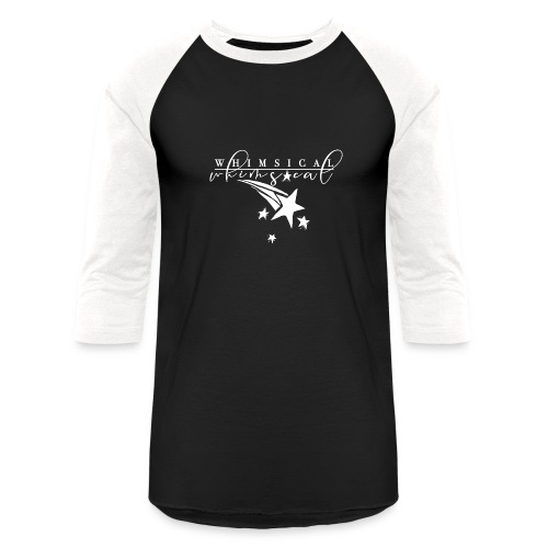 Whimsical - Shooting Star - Black and White - Unisex Baseball T-Shirt