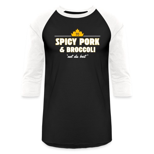 Spicy Pork & Broccoli - Unisex Baseball T-Shirt