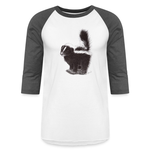 Cool cute funny Skunk - Unisex Baseball T-Shirt
