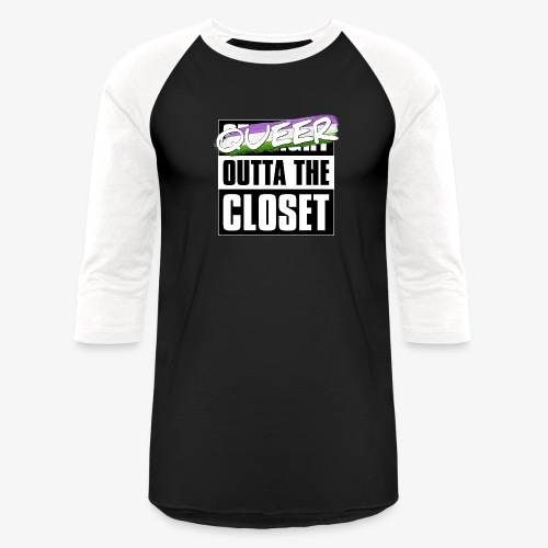 Queer Outta the Closet - Genderqueer Pride - Unisex Baseball T-Shirt