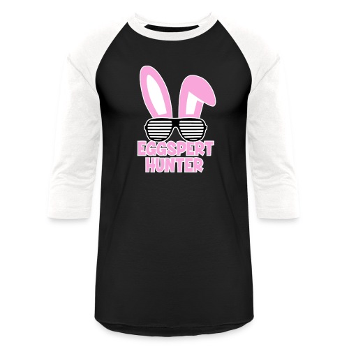 Eggspert Hunter Easter Bunny with Sunglasses - Unisex Baseball T-Shirt