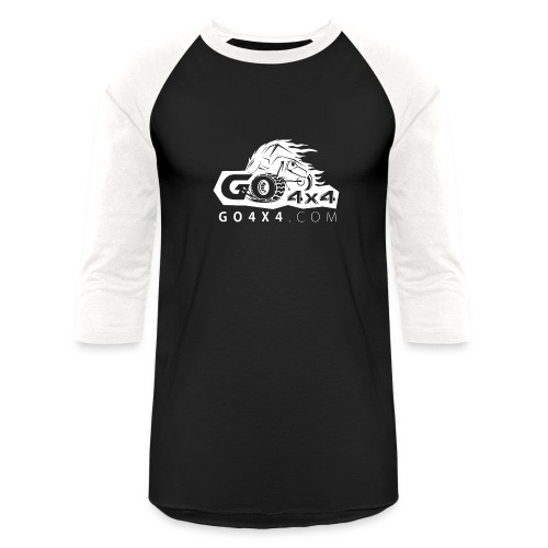 go bw white text - Unisex Baseball T-Shirt