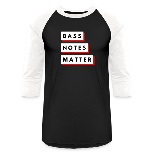 Bass Notes Matter Red - Unisex Baseball T-Shirt