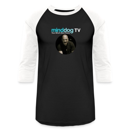 MinddogTV Logo - Unisex Baseball T-Shirt