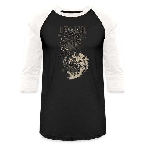 evolve skull PNG - Unisex Baseball T-Shirt