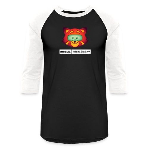 Foxr Head (white MR logo) - Unisex Baseball T-Shirt
