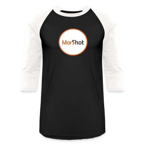 MarShot Logo - White - Unisex Baseball T-Shirt