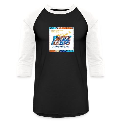 Buzz Radio Asheville Logo - Unisex Baseball T-Shirt