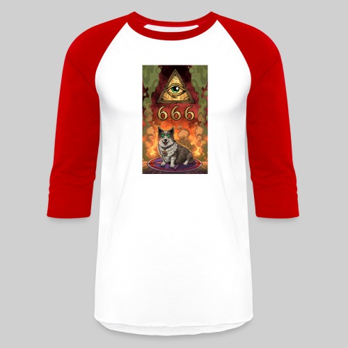 Satanic Corgi - Unisex Baseball T-Shirt