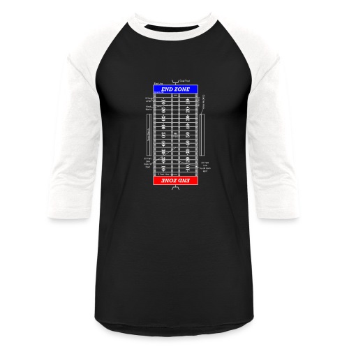 American Football Pitch Layout - Unisex Baseball T-Shirt