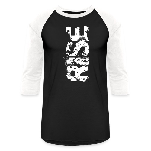 rise up white - Unisex Baseball T-Shirt