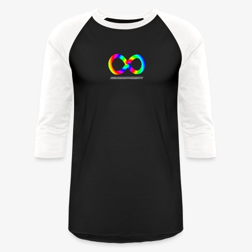 Neurodiversity with Rainbow swirl - Unisex Baseball T-Shirt
