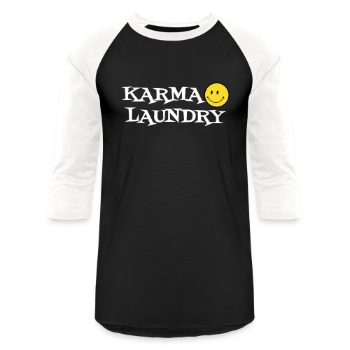 KARMA LAUNDRY WHITE - Unisex Baseball T-Shirt