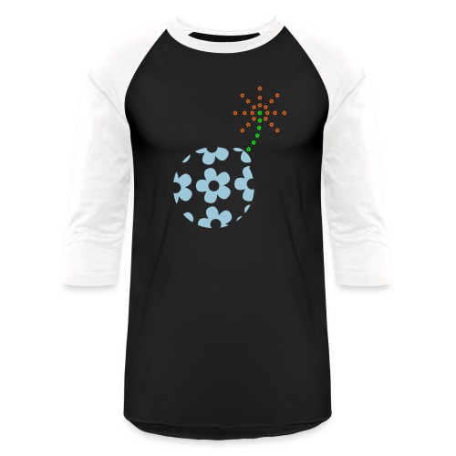 Flower Bomb - Unisex Baseball T-Shirt